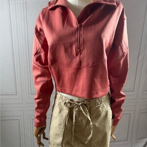 Born Primitive Pink Boxy Cropped Polo Hoodie